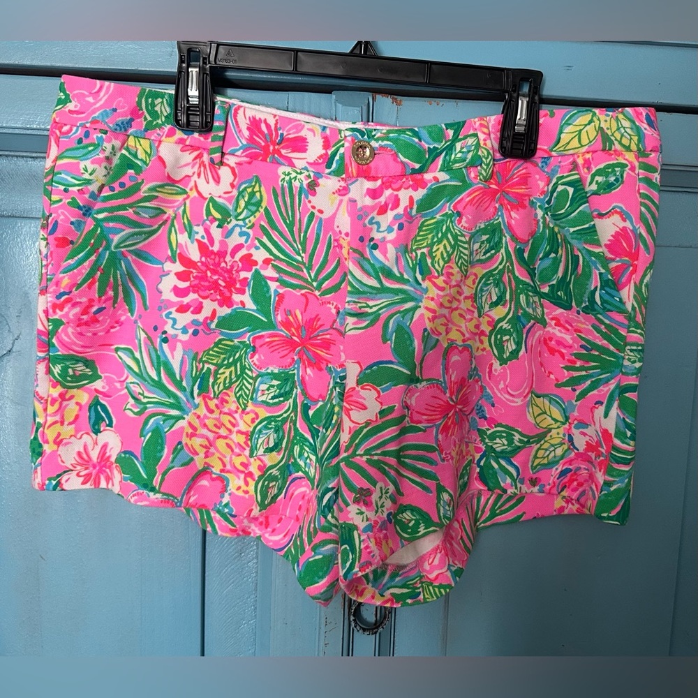 Lilly Pulitzer Callahan Knit Shorts - Pink and Green